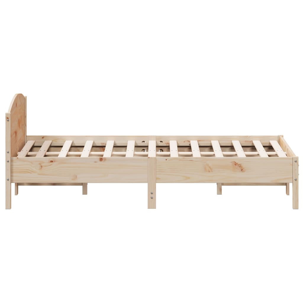 Solid Pine Wood Bed Frame 140x200 cm - Mattress Not Included
