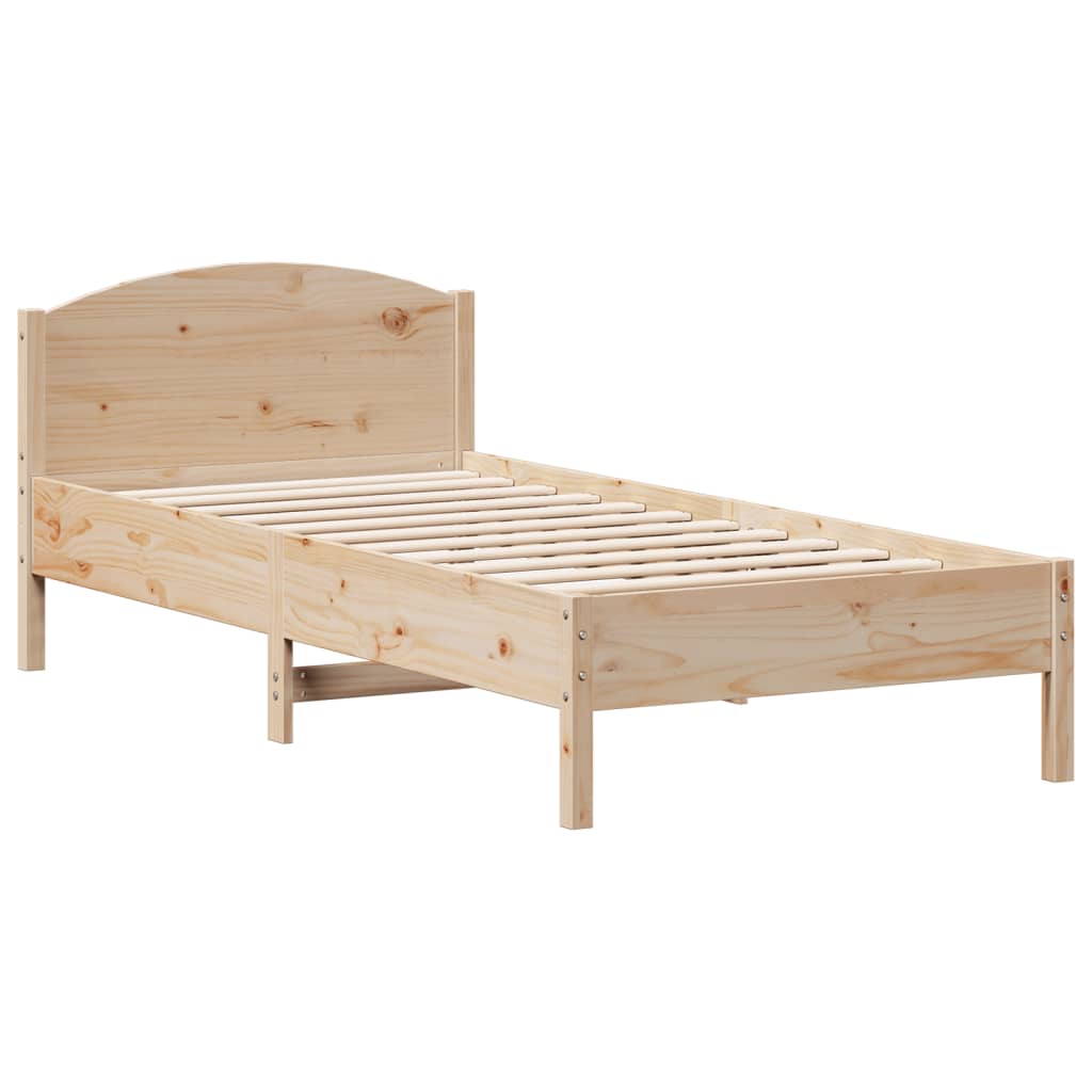 Solid Pine Wood Bed Frame 100x200 cm - No Mattress Included