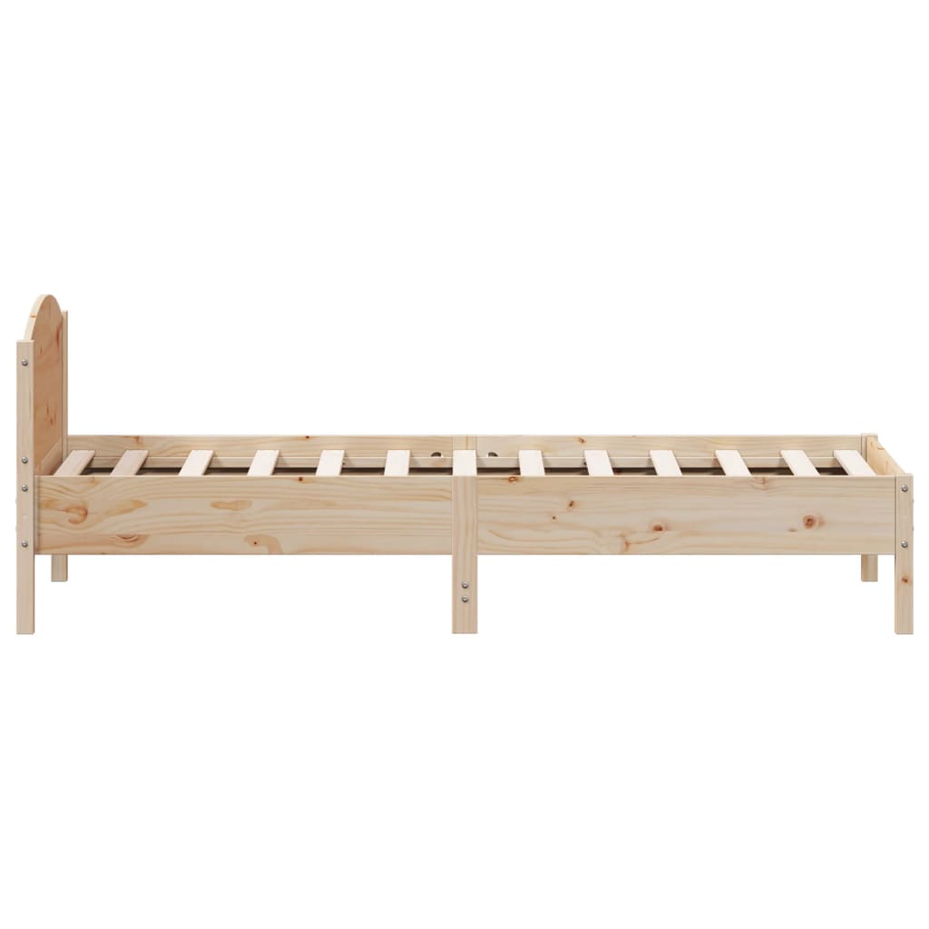 Solid Pine Wood Bed Frame 100x200 cm - No Mattress Included