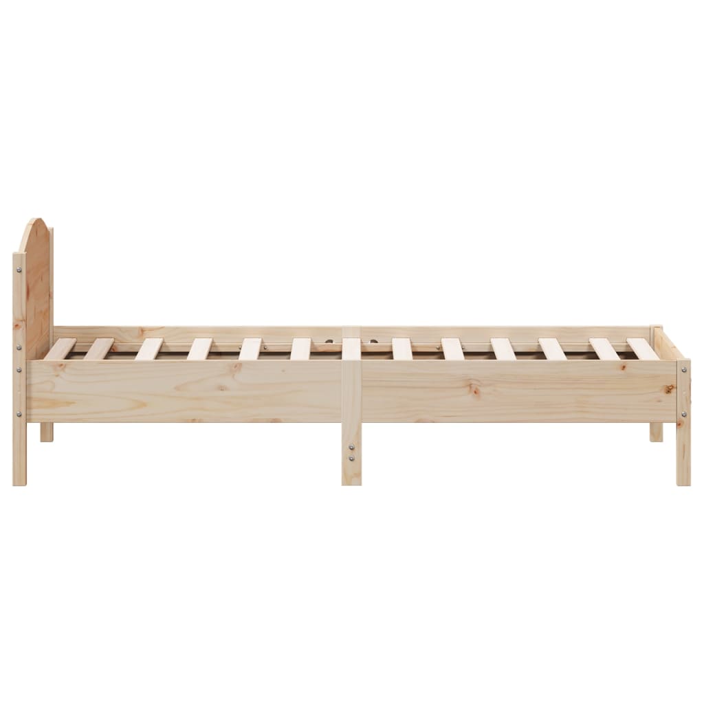 Solid Pine Wood Bed Frame 75x190 cm - Small Single, No Mattress