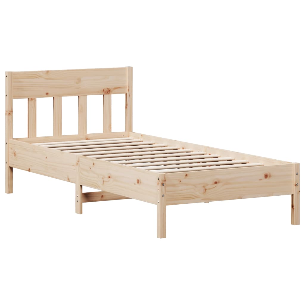 Solid Pine Wood Bed Frame 75x190 cm - Small Single Size
