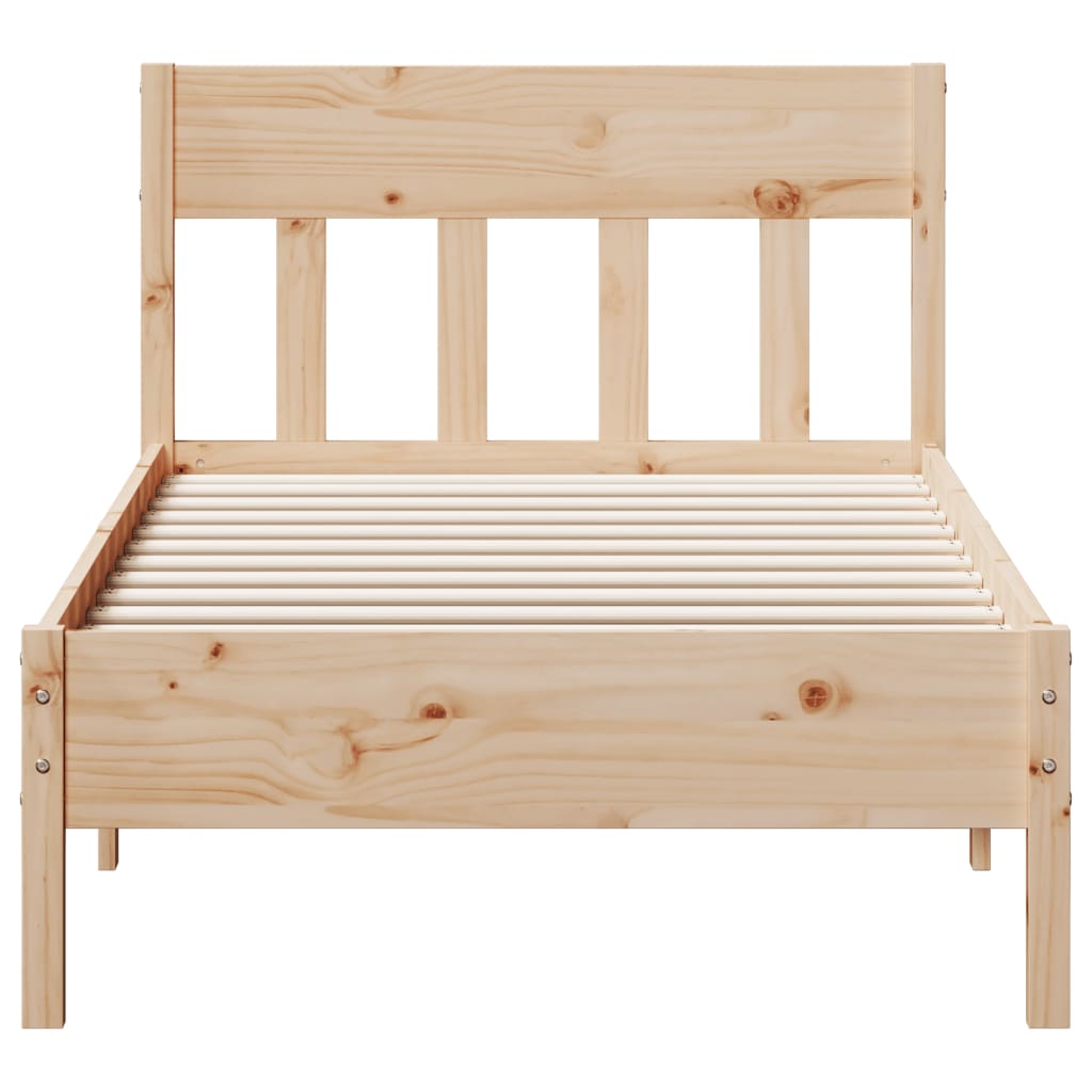 Solid Pine Wood Bed Frame 75x190 cm - Small Single Size