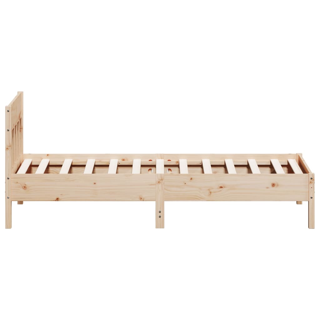 Solid Pine Wood Bed Frame 75x190 cm - Small Single Size