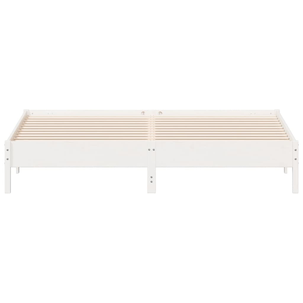 Solid Wood Pine Bed Frame 180x200 cm White Super King Size