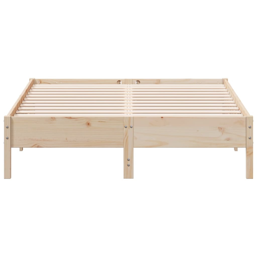 Solid Pine Wood Bed Frame 140x200 cm - Mattress Not Included