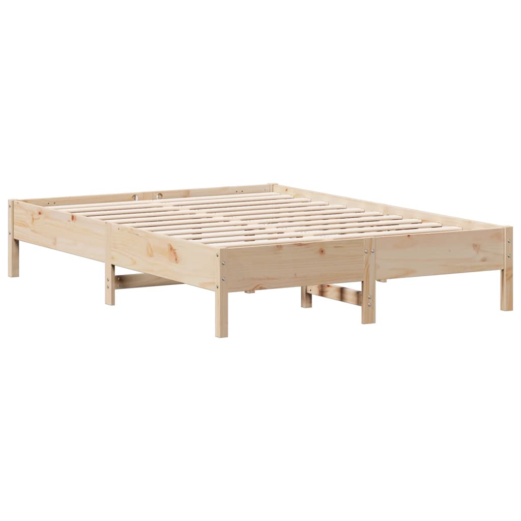 Solid Pine Wood Bed Frame 120x200 cm - No Mattress