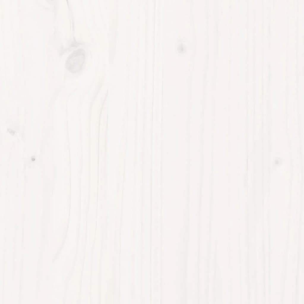 Solid Pine Wood Bed Frame, White, 120x190 cm Small Double