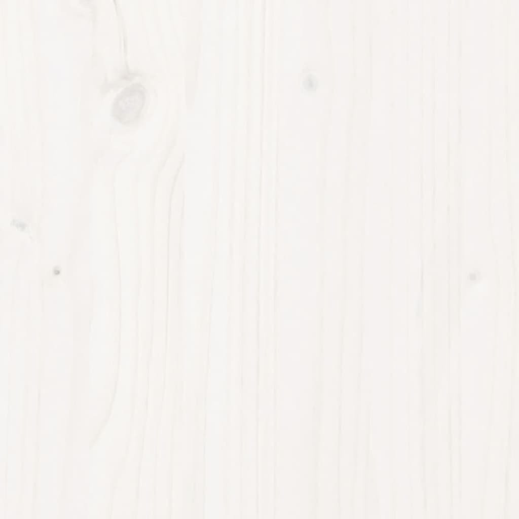 Solid Pine Double Bed Frame - White 135x190 cm (No Mattress)