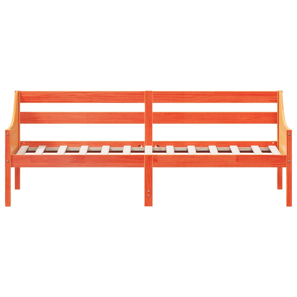 Wax Brown Solid Pine Day Bed Frame 80x200 cm - No Mattress Included