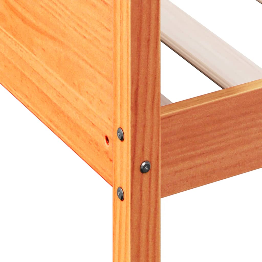Wax Brown Solid Pine Day Bed Frame 80x200 cm - No Mattress Included