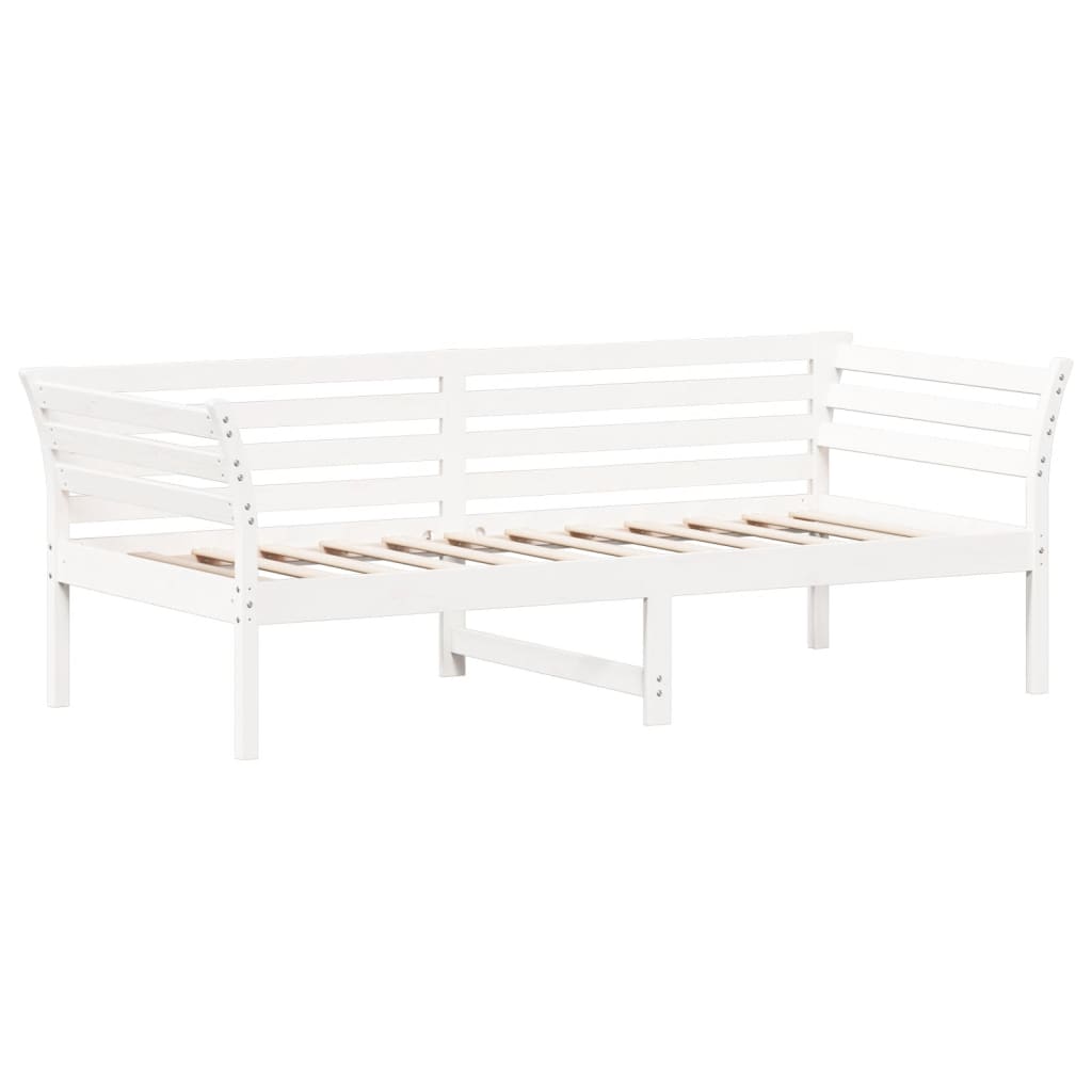 Solid Pine White Day Bed Frame 90x200 cm - No Mattress Included