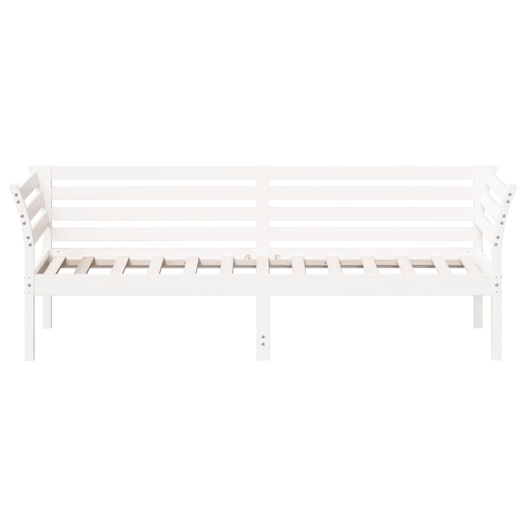 Solid Pine White Day Bed Frame 90x200 cm - No Mattress Included