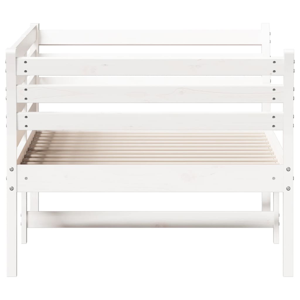 Solid Pine White Day Bed Frame 90x200 cm - No Mattress Included