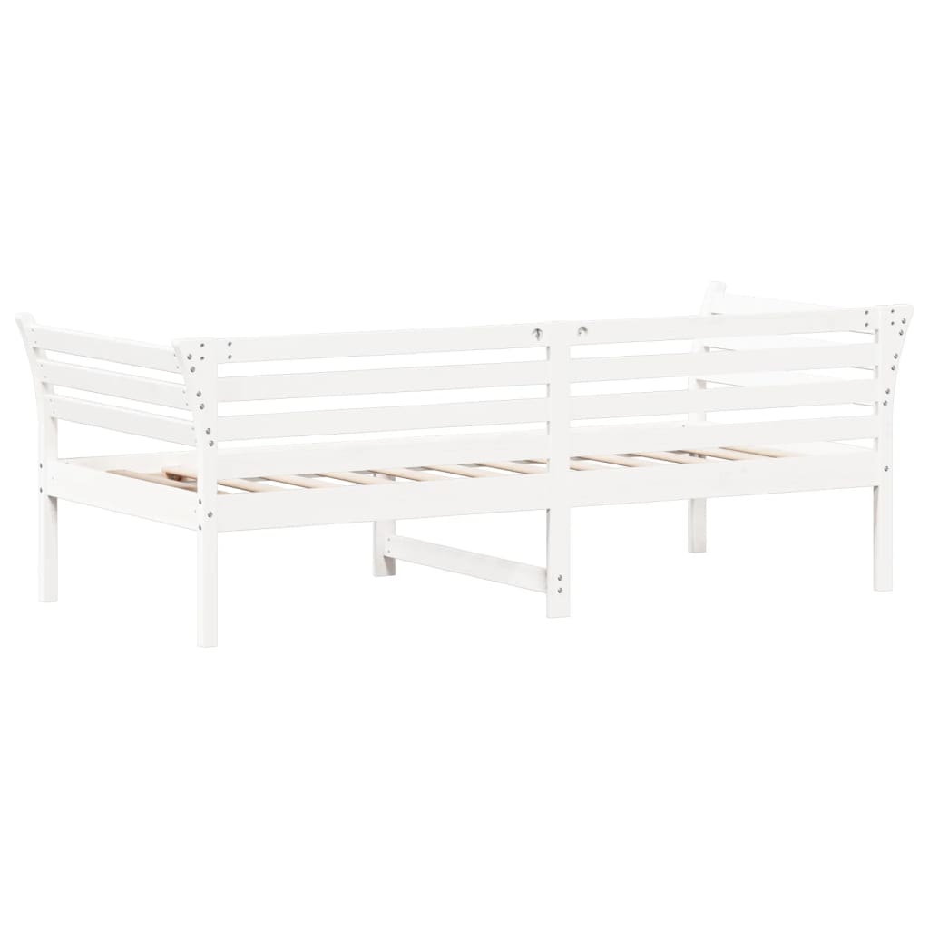 Solid Pine White Day Bed Frame 90x200 cm - No Mattress Included
