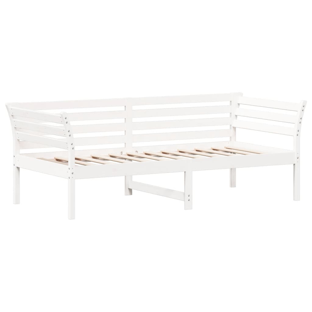 White Solid Pine Day Bed Frame 75x190cm - No Mattress Included