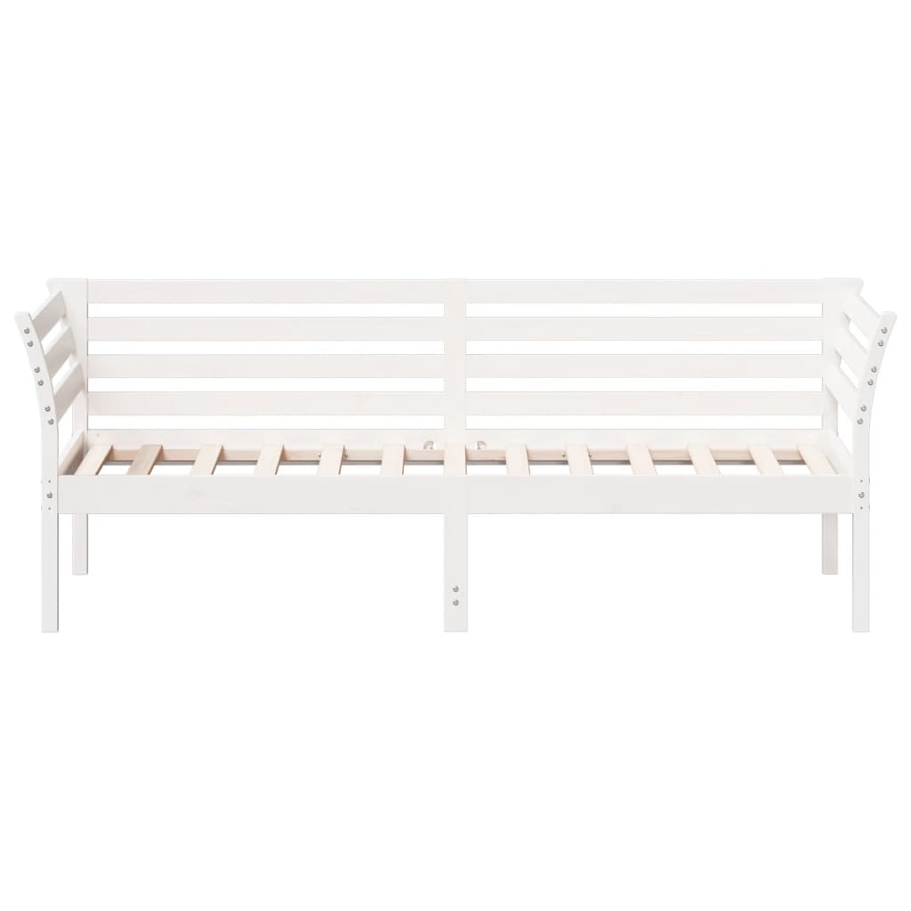 White Solid Pine Day Bed Frame 75x190cm - No Mattress Included
