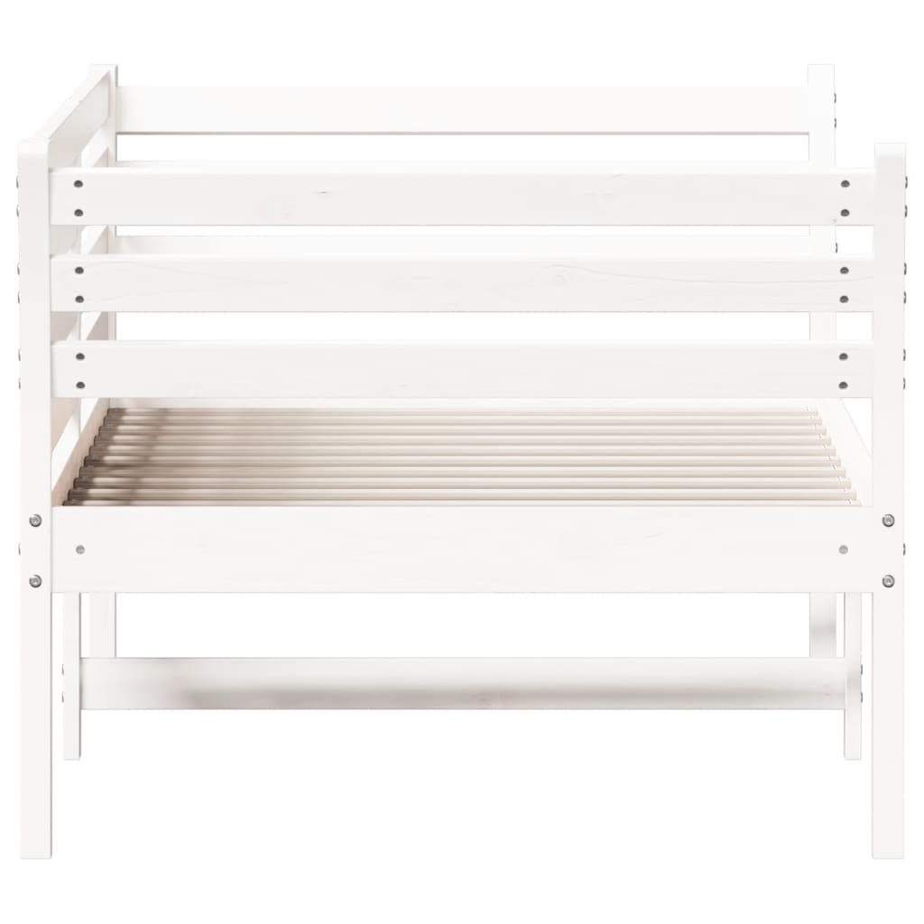 White Solid Pine Day Bed Frame 75x190cm - No Mattress Included