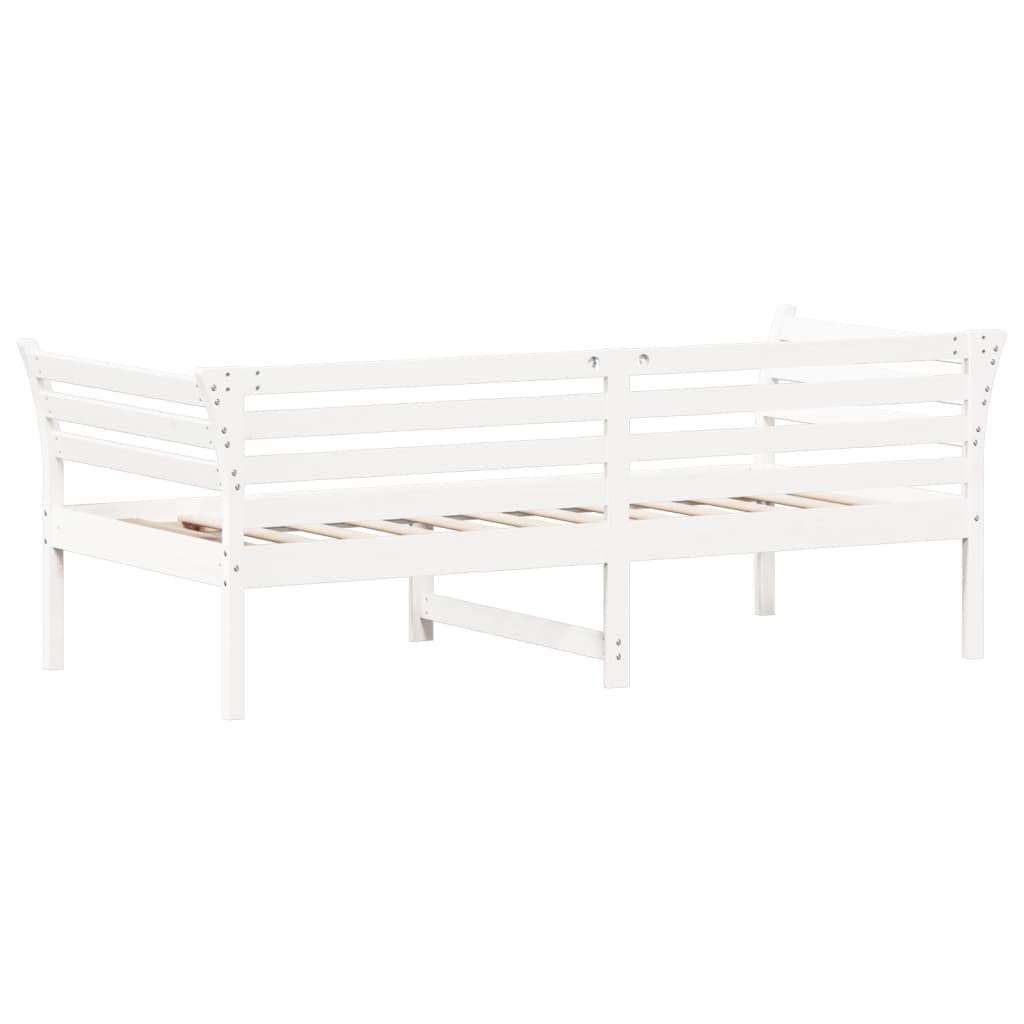 White Solid Pine Day Bed Frame 75x190cm - No Mattress Included