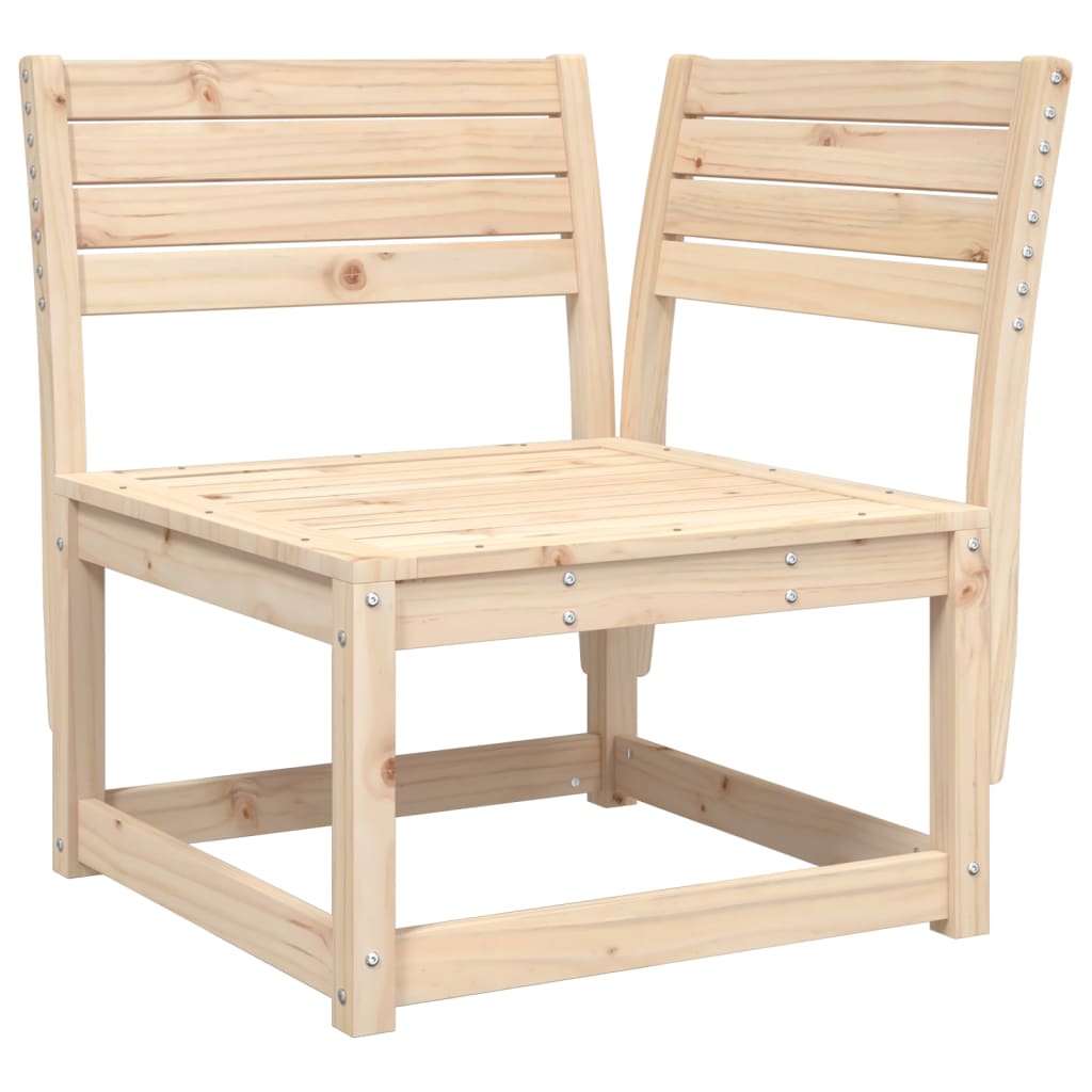 Solid Pine Wood Garden Sofa Corner 73x73x78 cm - Natural Finish