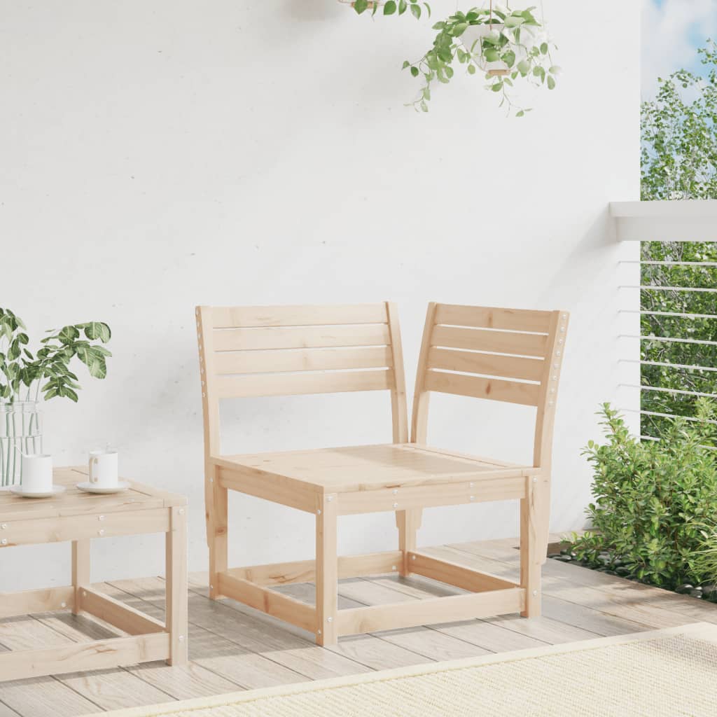 Solid Pine Wood Garden Sofa Corner 73x73x78 cm - Natural Finish