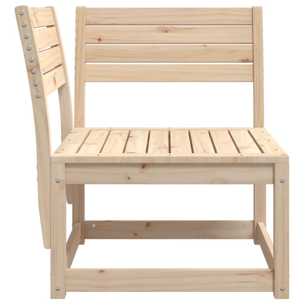 Solid Pine Wood Garden Sofa Corner 73x73x78 cm - Natural Finish