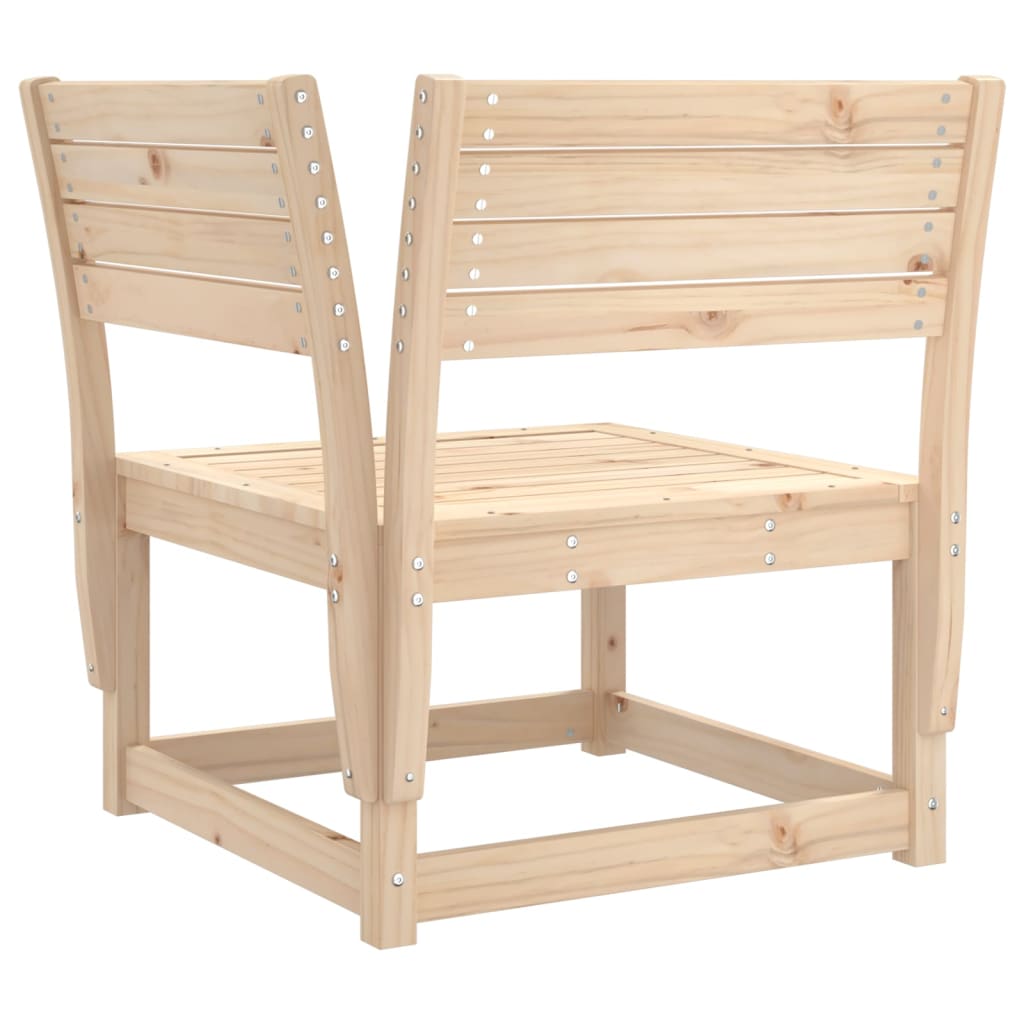 Solid Pine Wood Garden Sofa Corner 73x73x78 cm - Natural Finish