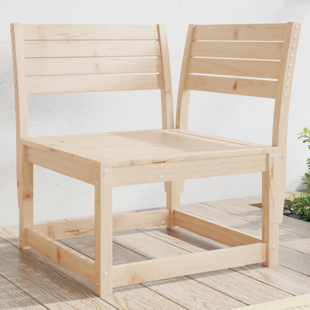Solid Pine Wood Garden Sofa Corner 73x73x78 cm - Natural Finish