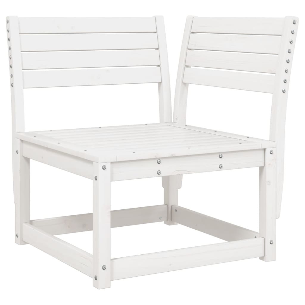 White Solid Wood Pine Garden Sofa Corner 73x73x78 cm
