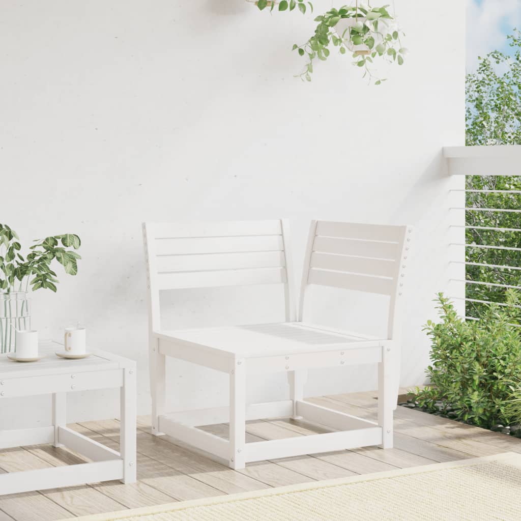 White Solid Wood Pine Garden Sofa Corner 73x73x78 cm