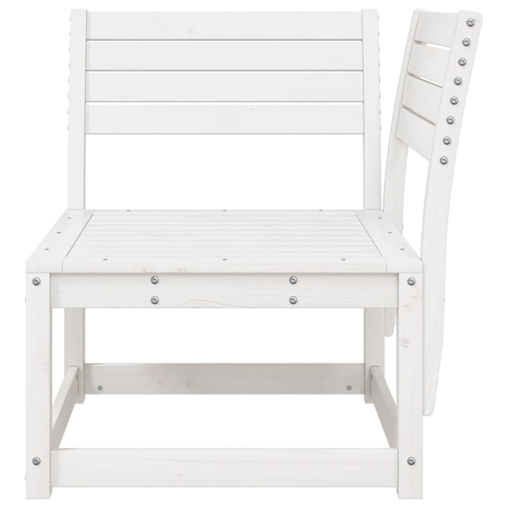 White Solid Wood Pine Garden Sofa Corner 73x73x78 cm