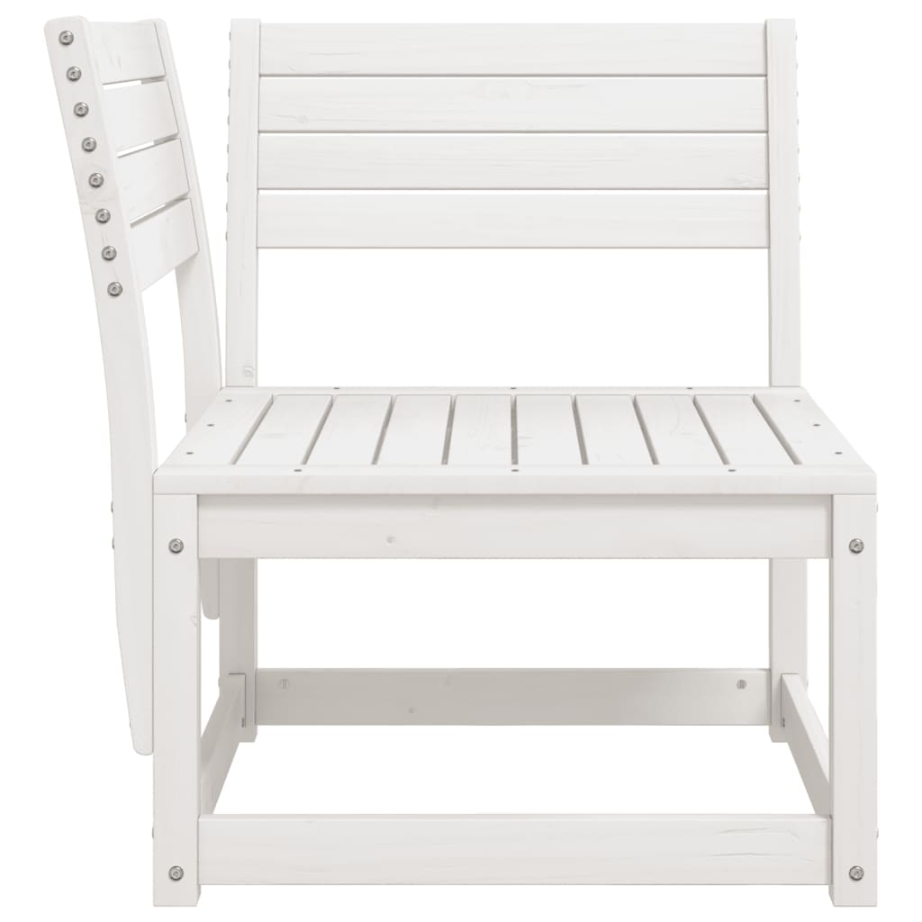 White Solid Wood Pine Garden Sofa Corner 73x73x78 cm