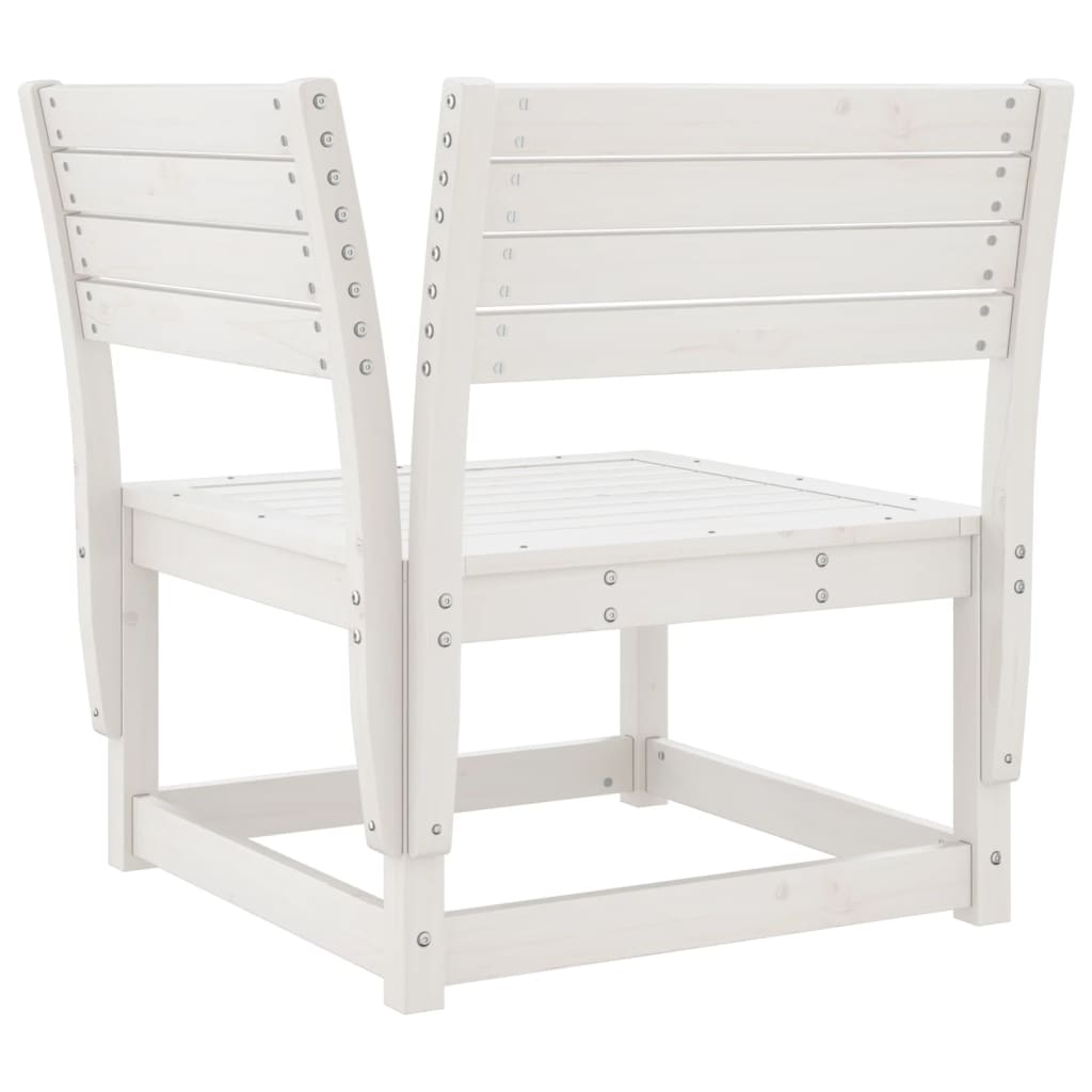 White Solid Wood Pine Garden Sofa Corner 73x73x78 cm