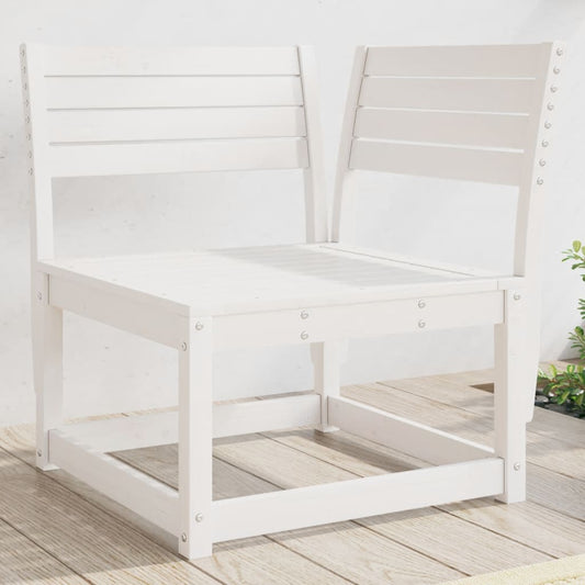 White Solid Wood Pine Garden Sofa Corner 73x73x78 cm