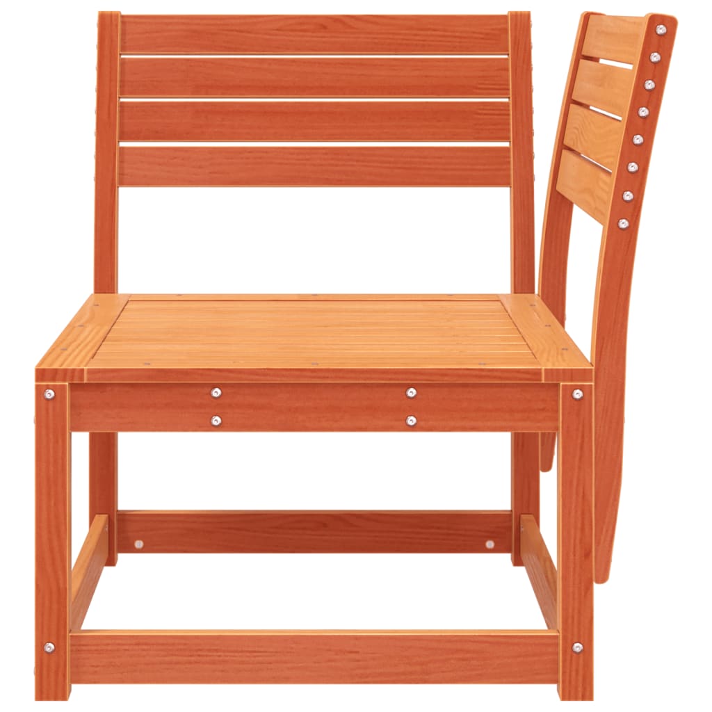 Garden Sofa Corner - Solid Pine Wood, Wax Brown, 73x73x78 cm