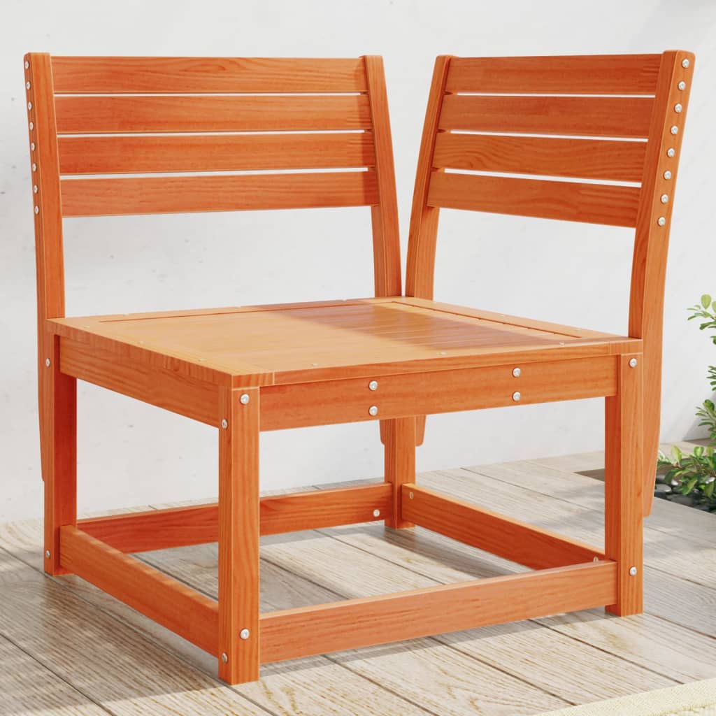 Garden Sofa Corner - Solid Pine Wood, Wax Brown, 73x73x78 cm