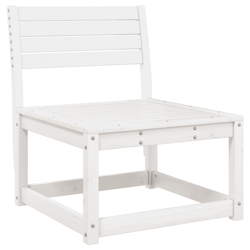 White Solid Pine Garden Sofa - Elegant Outdoor Seating