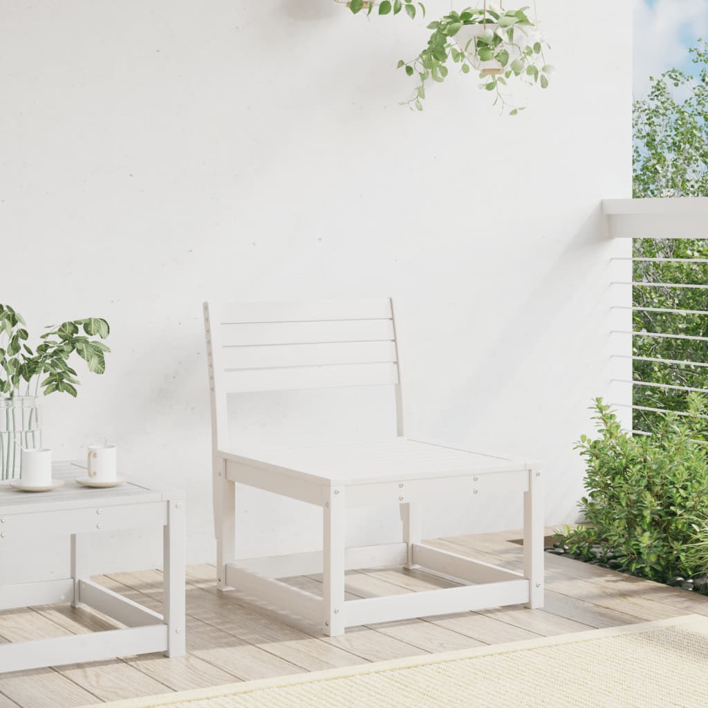 White Solid Pine Garden Sofa - Elegant Outdoor Seating