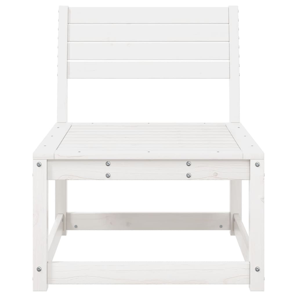 White Solid Pine Garden Sofa - Elegant Outdoor Seating
