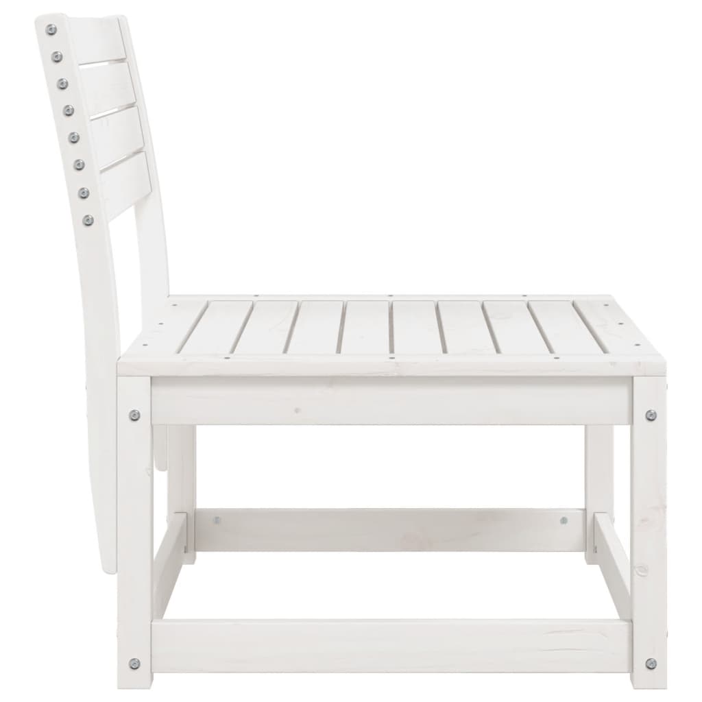 White Solid Pine Garden Sofa - Elegant Outdoor Seating