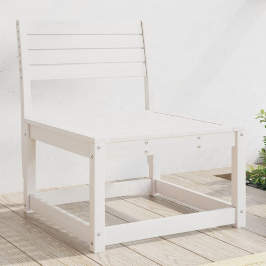White Solid Pine Garden Sofa - Elegant Outdoor Seating