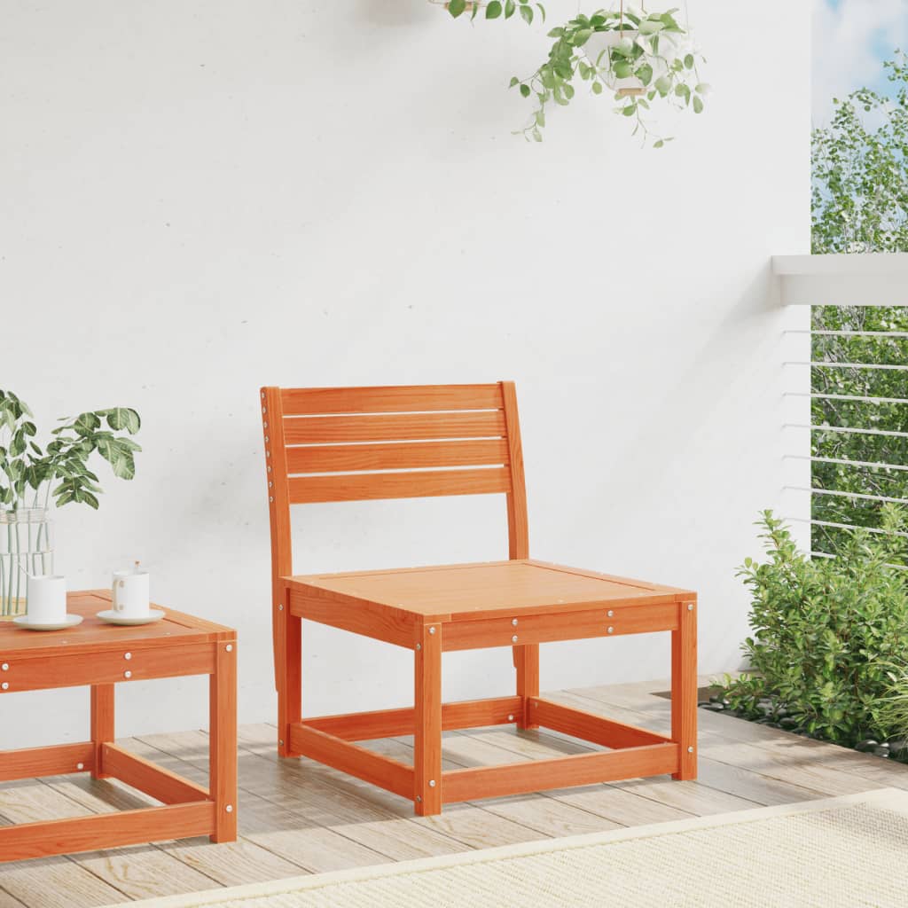 Solid Wood Pine Garden Sofa - Wax Brown Finish