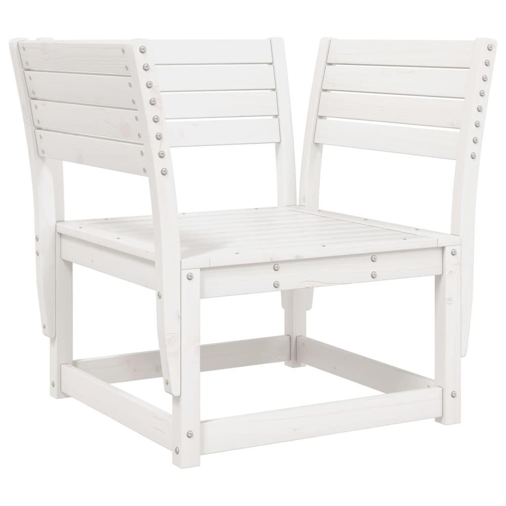 Elegant Garden Chair in Solid White Pine Wood