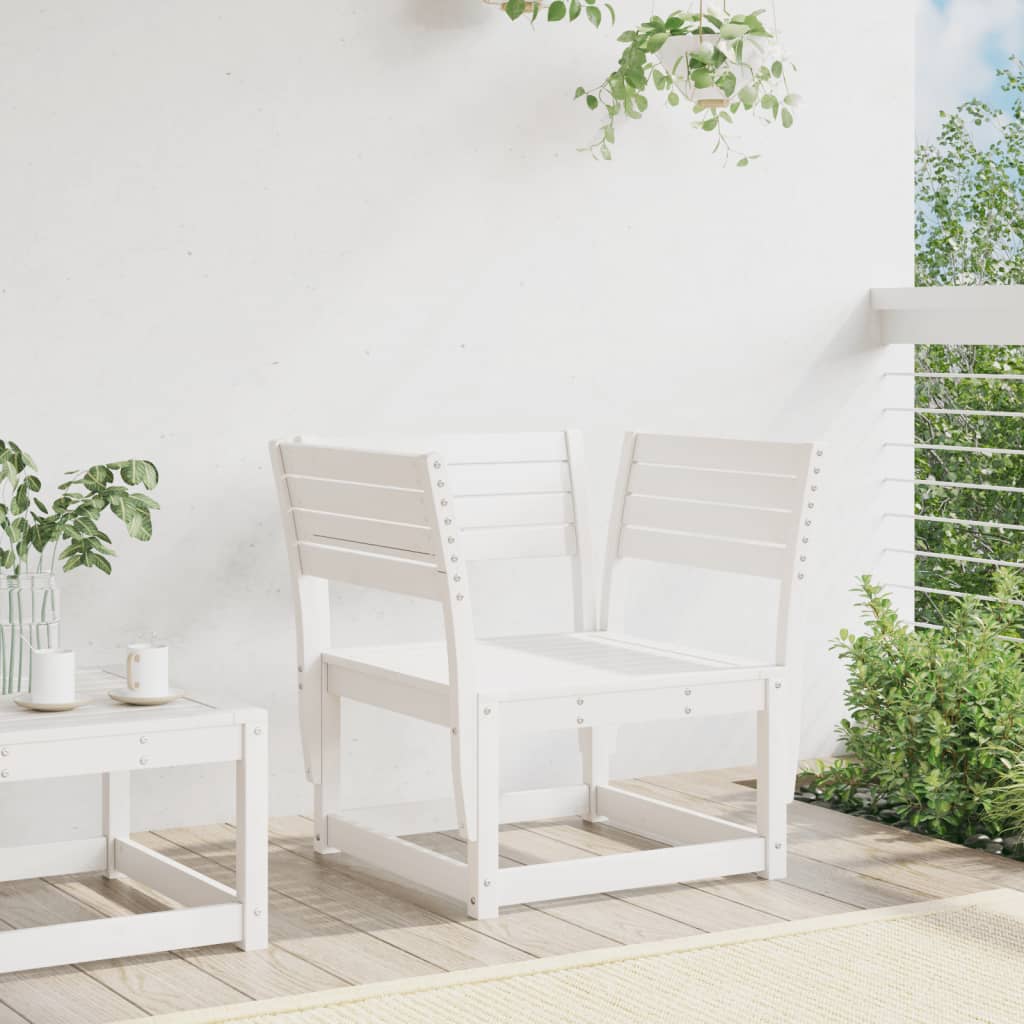 Elegant Garden Chair in Solid White Pine Wood