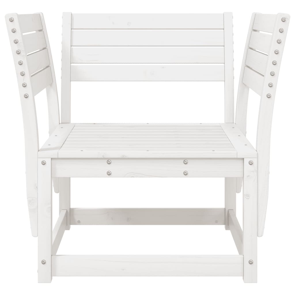 Elegant Garden Chair in Solid White Pine Wood