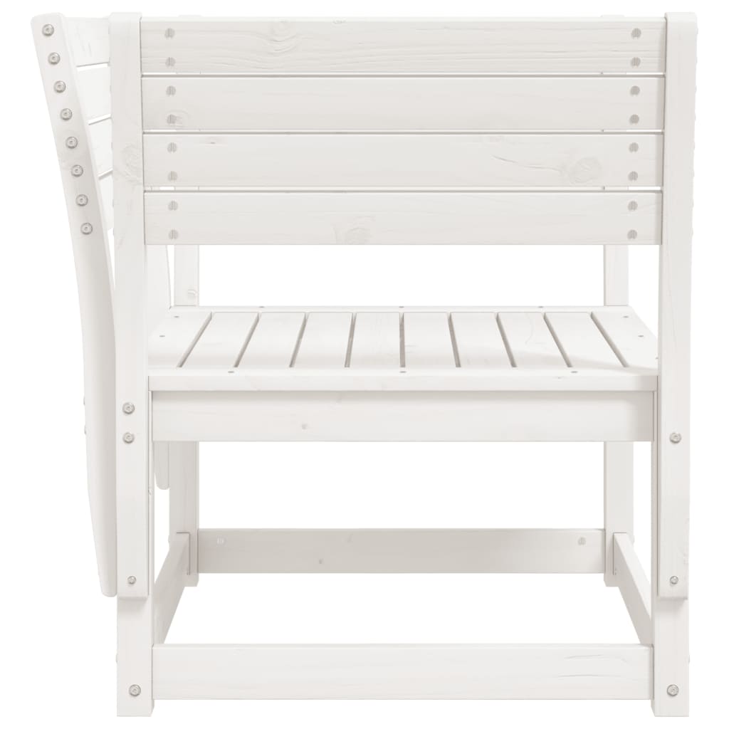 Elegant Garden Chair in Solid White Pine Wood