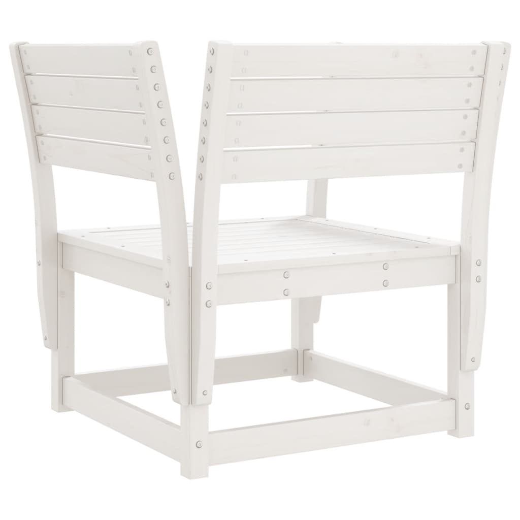 Elegant Garden Chair in Solid White Pine Wood