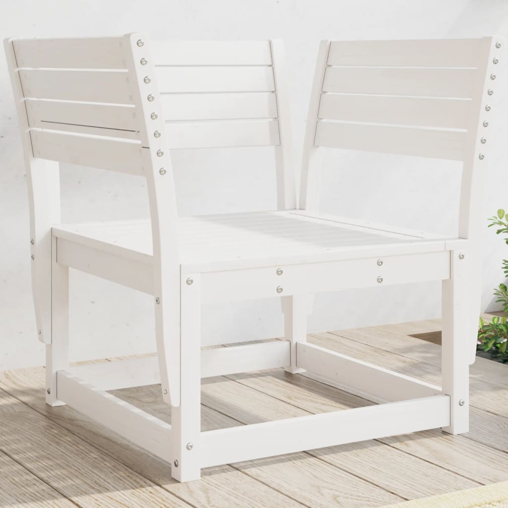 Elegant Garden Chair in Solid White Pine Wood