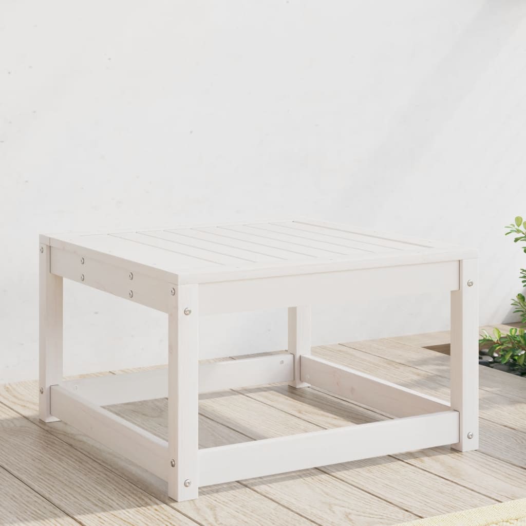 White Pine Garden Footstool - Solid Wood Comfort & Style
