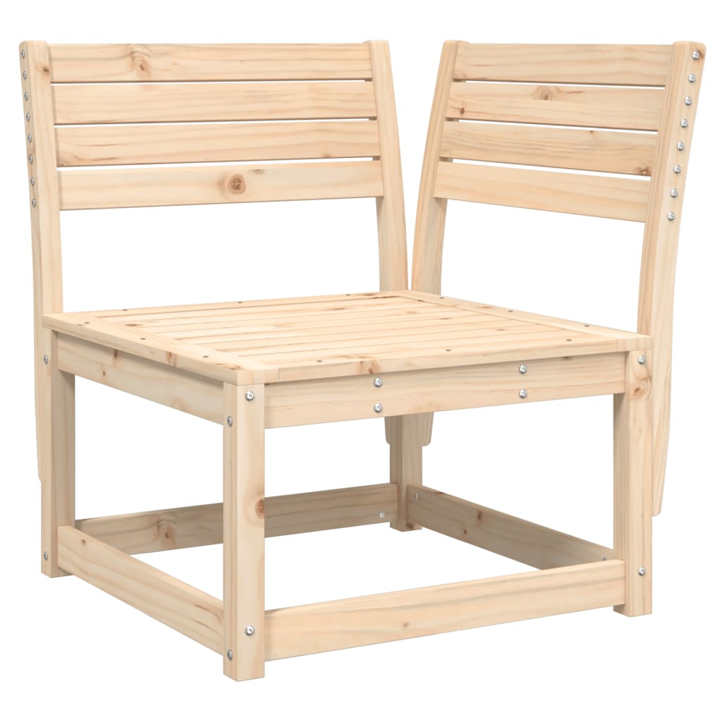 Solid Wood Pine Garden Sofa Corner with Cushions, 73x73x78 cm