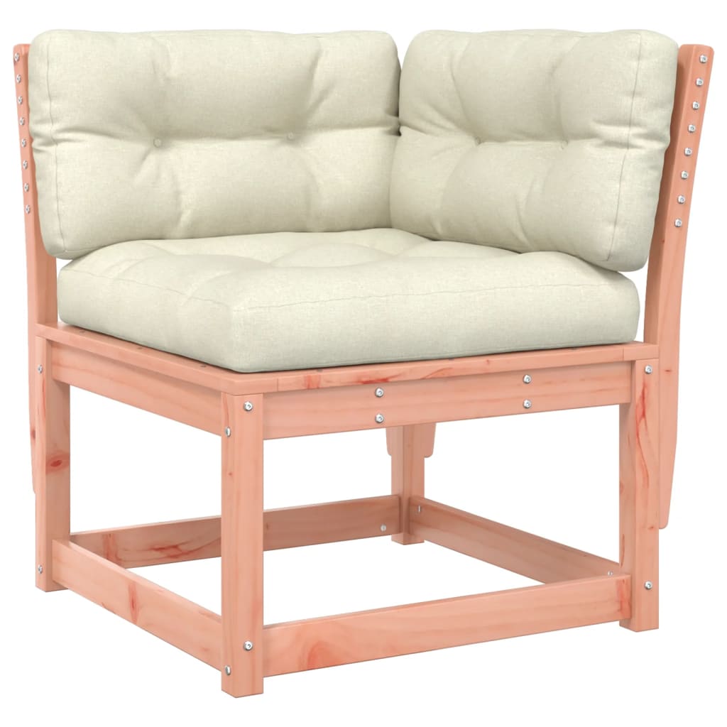 Solid Wood Douglas Garden Sofa Corner with Cushions 73x73x78 cm